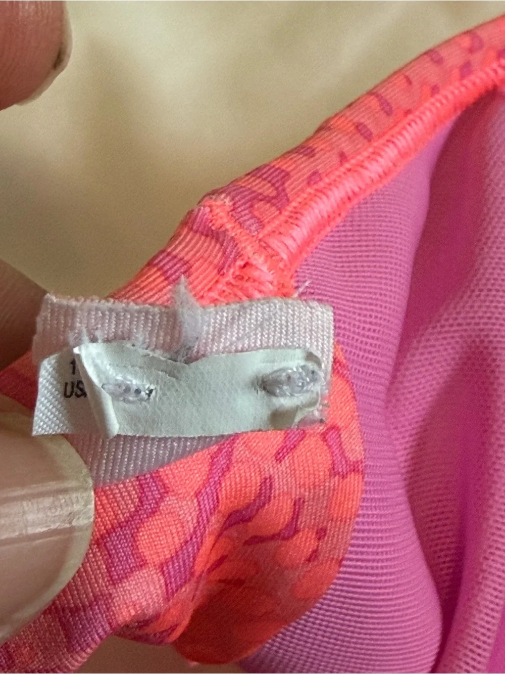 Nike Pink Racerback Sport Bra with Subtle Pattern